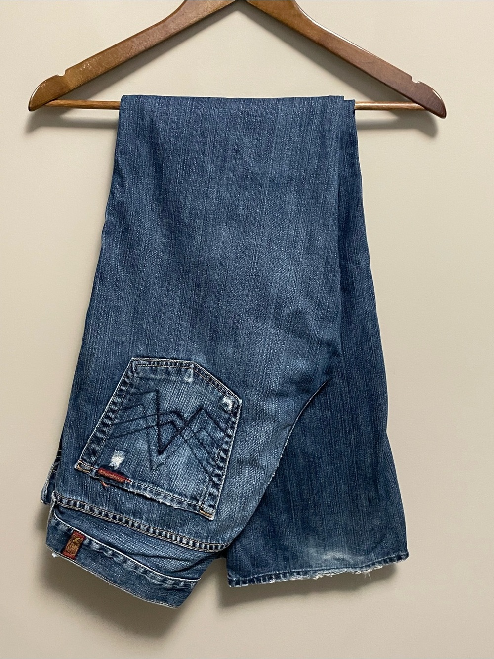 7 For All Mankind Dark Blue Wash Denim Jeans Women’s Size 33